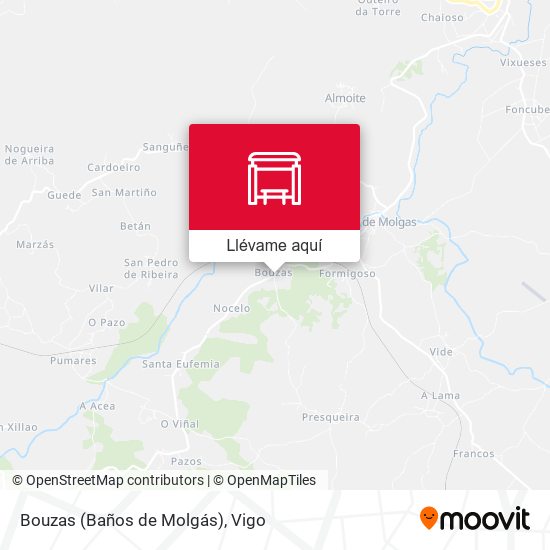 Mapa Bouzas (Baños de Molgás)