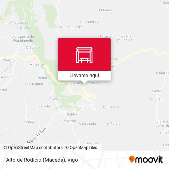 Mapa Alto de Rodicio (Maceda)