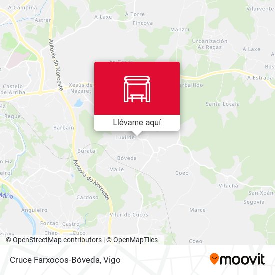 Mapa Cruce Farxocos-Bóveda