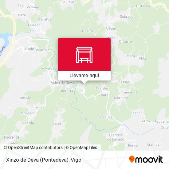 Mapa Xinzo de Deva (Pontedeva)
