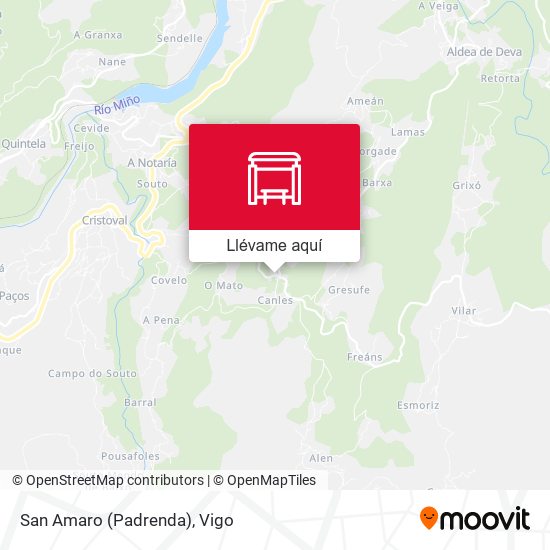 Mapa San Amaro (Padrenda)