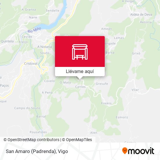 Mapa San Amaro (Padrenda)
