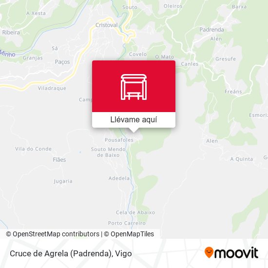 Mapa Cruce de Agrela (Padrenda)