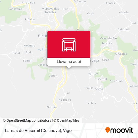 Mapa Lamas de Ansemil (Celanova)