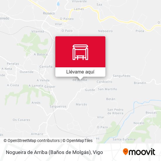 Mapa Nogueira de Arriba (Baños de Molgás)