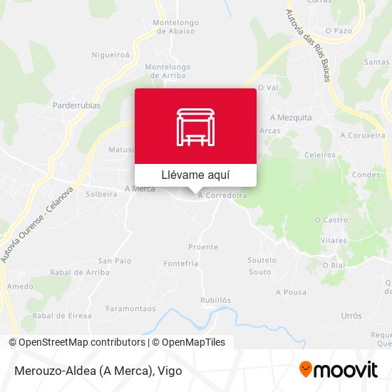 Mapa Merouzo-Aldea (A Merca)