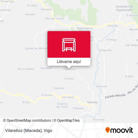 Mapa Vilarellos (Maceda)