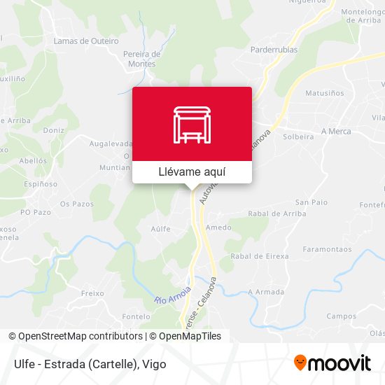 Mapa Ulfe - Estrada (Cartelle)
