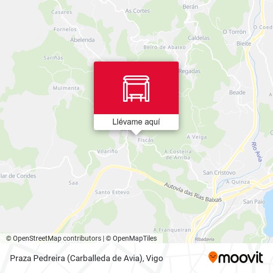 Mapa Praza Pedreira (Carballeda de Avia)