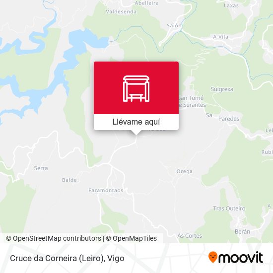Mapa Cruce da Corneira (Leiro)