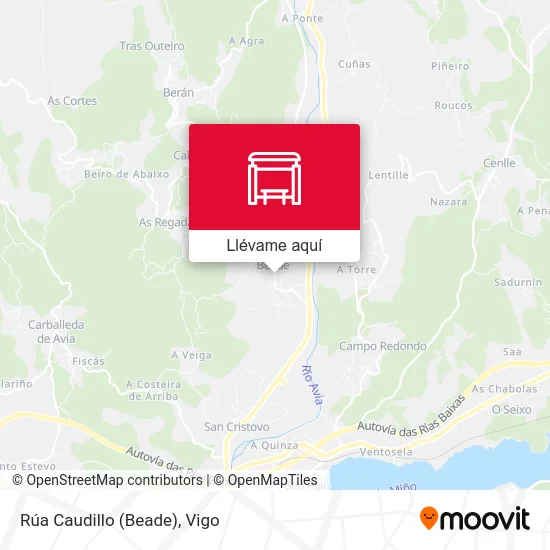 Mapa Rúa Caudillo (Beade)