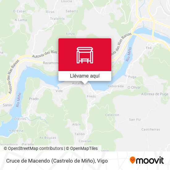 Mapa Cruce de Macendo (Castrelo de Miño)