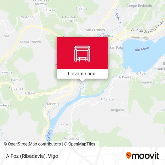 Mapa A Foz (Ribadavia)