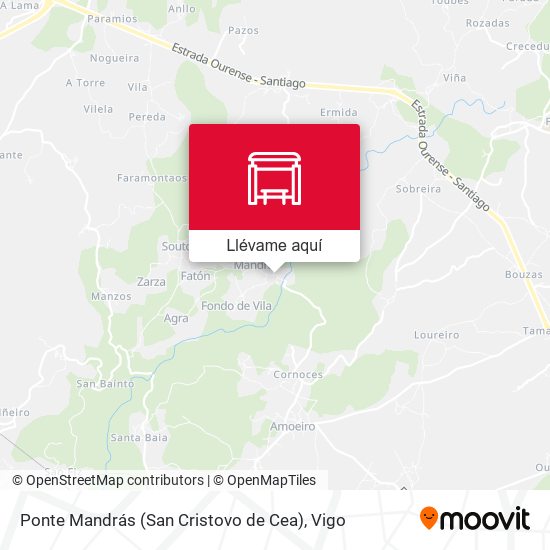 Mapa Ponte Mandrás (San Cristovo de Cea)