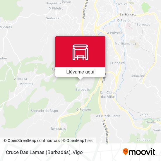 Mapa Cruce Das Lamas (Barbadás)