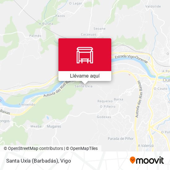 Mapa Santa Uxía (Barbadás)