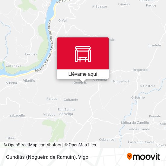 Mapa Gundiás (Nogueira de Ramuín)