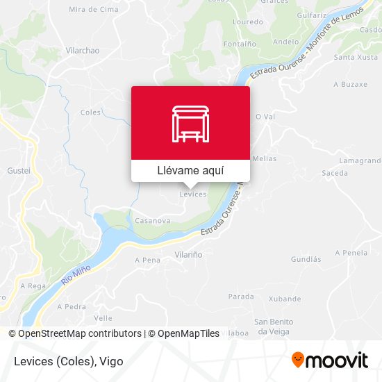 Mapa Levices (Coles)