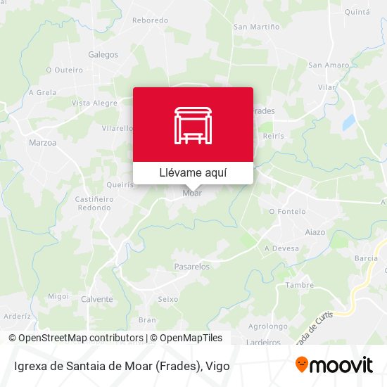Mapa Igrexa de Santaia de Moar (Frades)