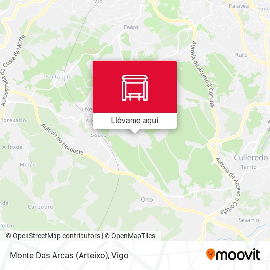 Mapa Monte Das Arcas (Arteixo)