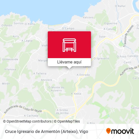 Mapa Cruce Igrexario de Armentón (Arteixo)