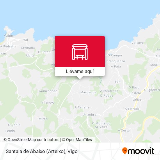 Mapa Santaia de Abaixo (Arteixo)