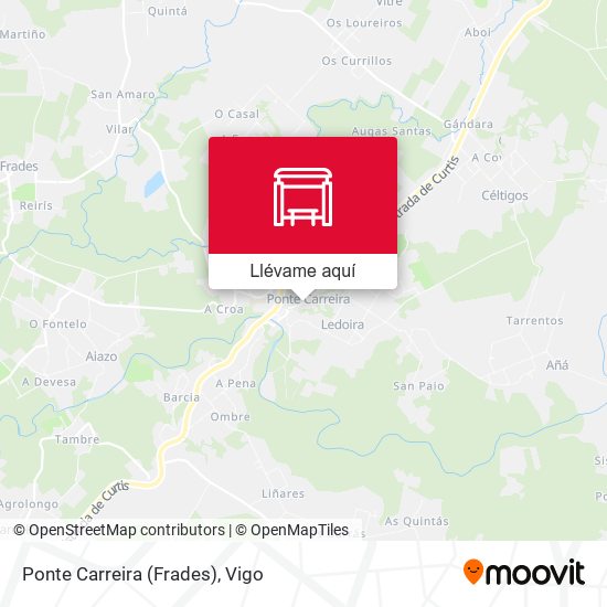 Mapa Ponte Carreira (Frades)