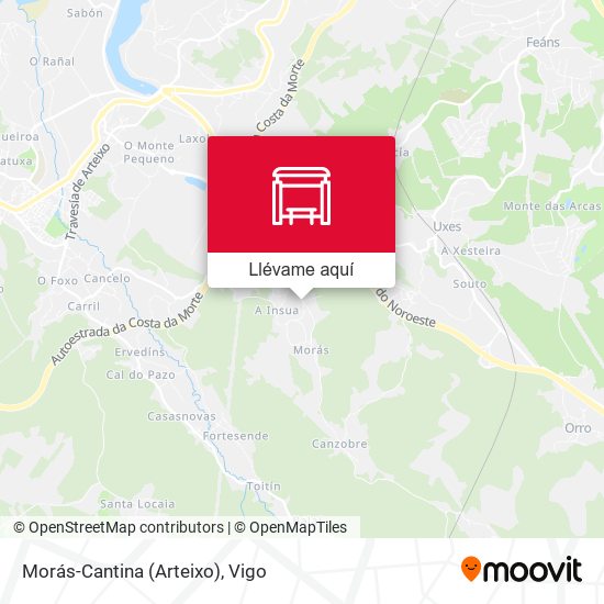 Mapa Morás-Cantina  (Arteixo)
