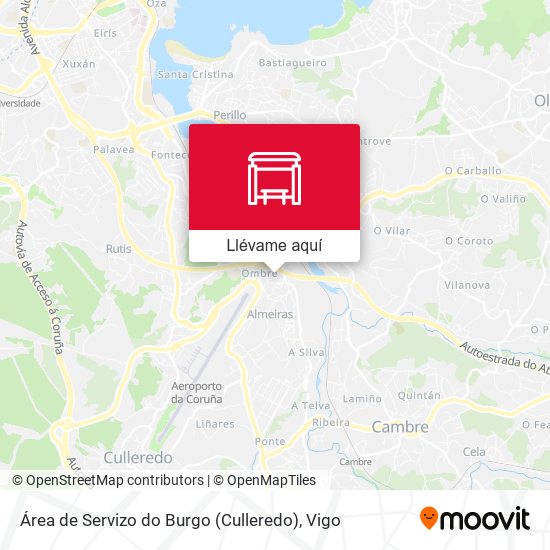 Mapa Área de Servizo do Burgo (Culleredo)