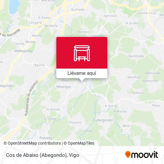 Mapa Cos de Abaixo (Abegondo)
