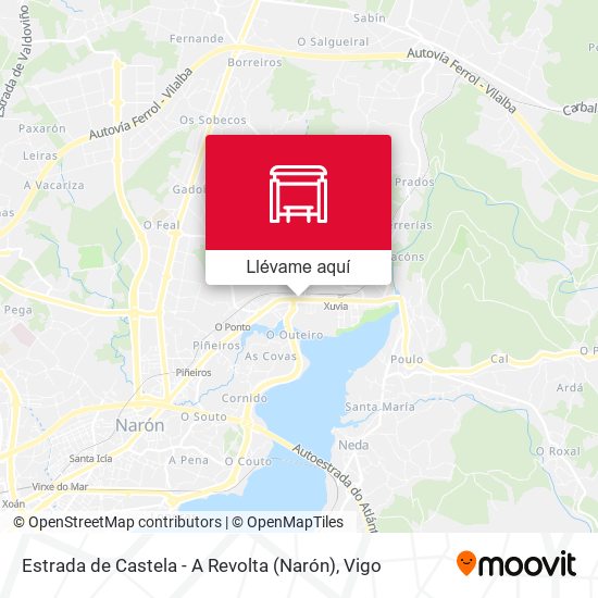 Mapa Estrada de Castela - A Revolta (Narón)