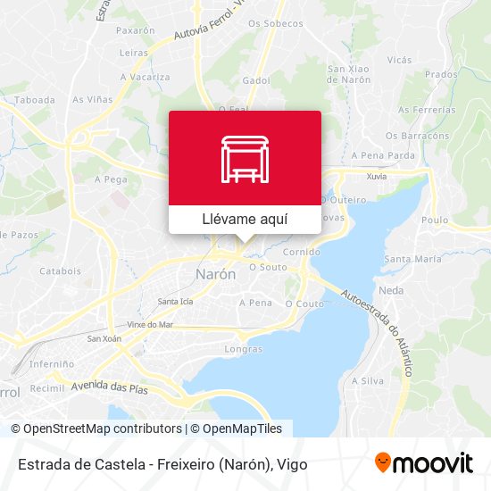Mapa Estrada de Castela - Freixeiro (Narón)