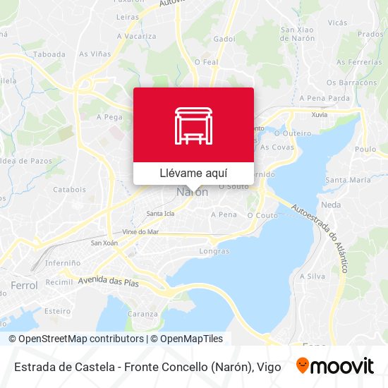 Mapa Estrada de Castela - Fronte Concello (Narón)