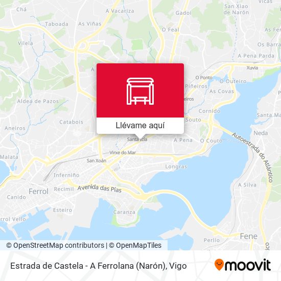 Mapa Estrada de Castela - A Ferrolana (Narón)