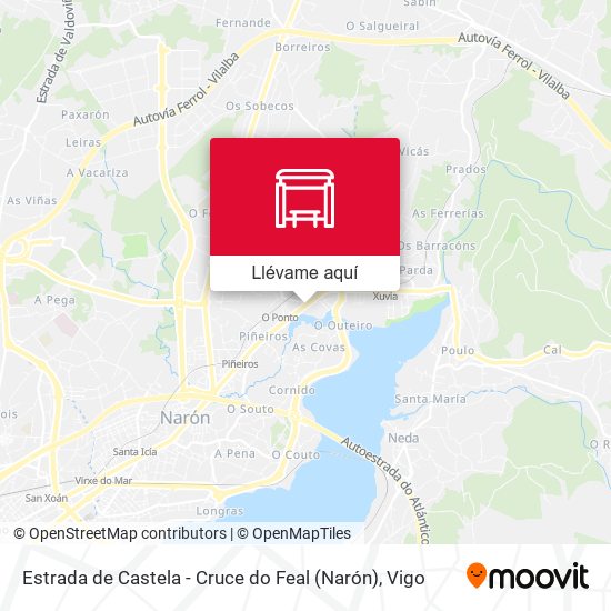 Mapa Estrada de Castela - Cruce do Feal (Narón)