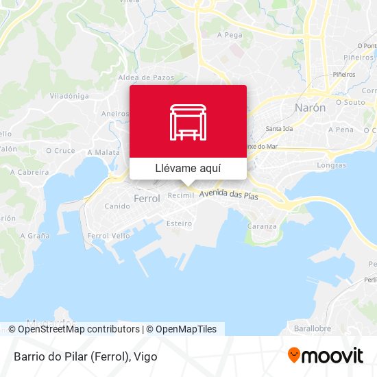 Mapa Barrio do Pilar (Ferrol)