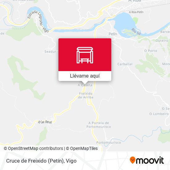 Mapa Cruce de Freixido (Petín)