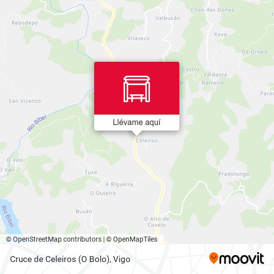 Mapa Cruce de Celeiros (O Bolo)