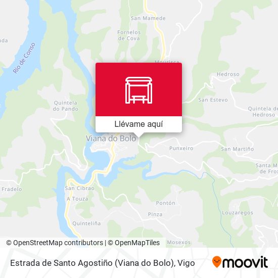 Mapa Estrada de Santo Agostiño (Viana do Bolo)