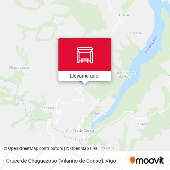 Mapa Cruce de Chaguazoso (Vilariño de Conso)