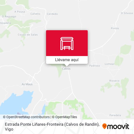 Mapa Estrada Ponte Liñares-Fronteira (Calvos de Randín)