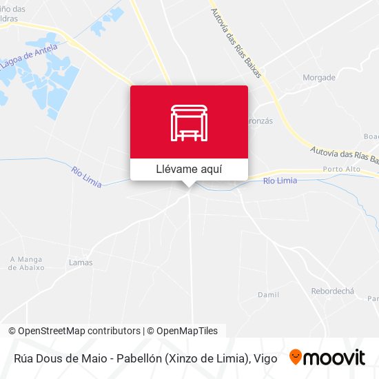 Mapa Rúa Dous de Maio - Pabellón (Xinzo de Limia)