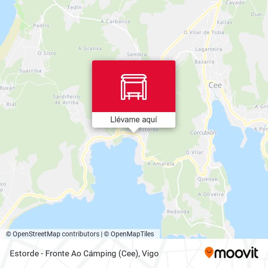Mapa Estorde - Fronte Ao Cámping (Cee)