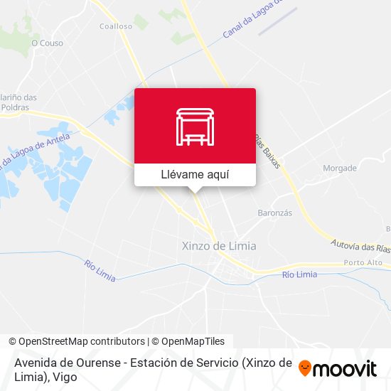 Mapa Avenida de Ourense - Estación de Servicio (Xinzo de Limia)