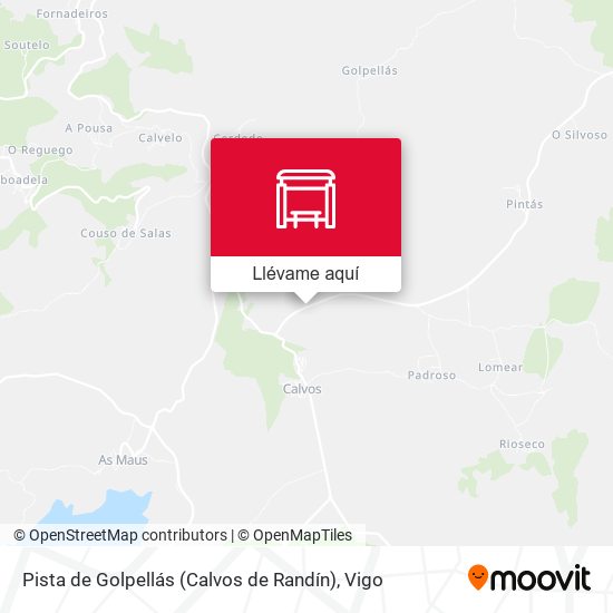 Mapa Pista de Golpellás (Calvos de Randín)