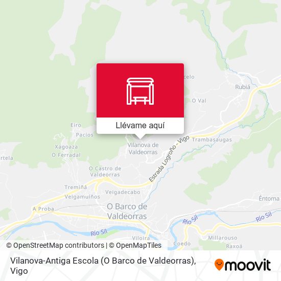Mapa Vilanova-Antiga Escola (O Barco de Valdeorras)