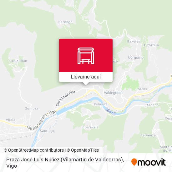 Mapa Praza José Luis Núñez (Vilamartín de Valdeorras)
