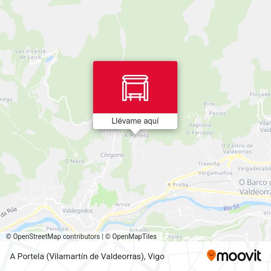 Mapa A Portela (Vilamartín de Valdeorras)
