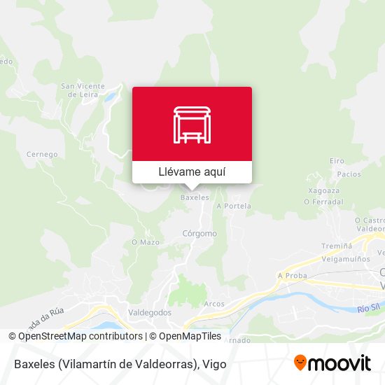 Mapa Baxeles (Vilamartín de Valdeorras)