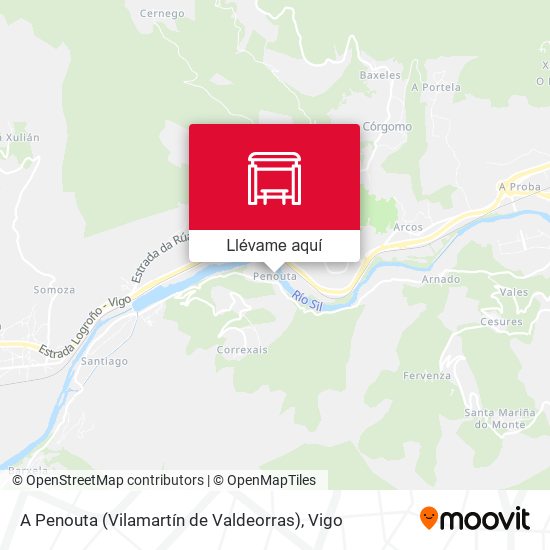 Mapa A Penouta (Vilamartín de Valdeorras)